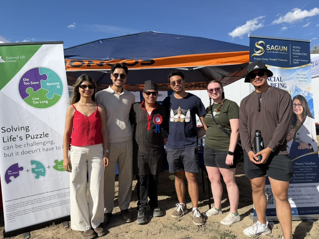 Manoj with the Sagun team at a community outreach event