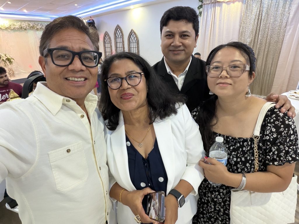 With friends from the community
