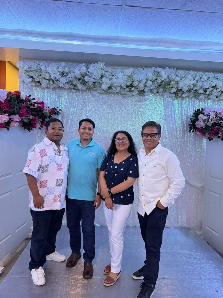 With friends from the community