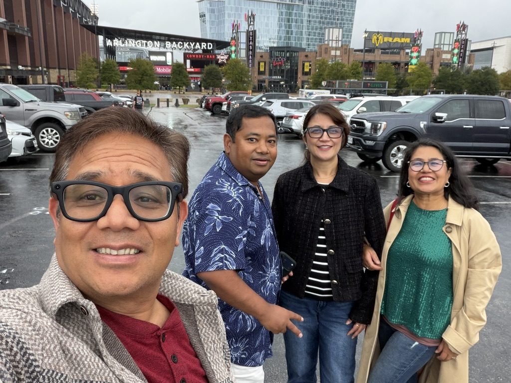 With friends from the community
