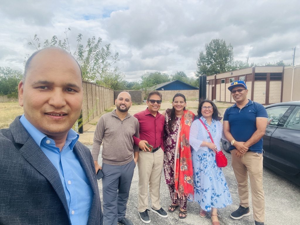 With friends from the community