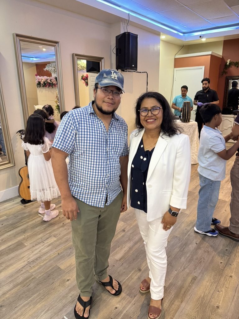 With friends from the community