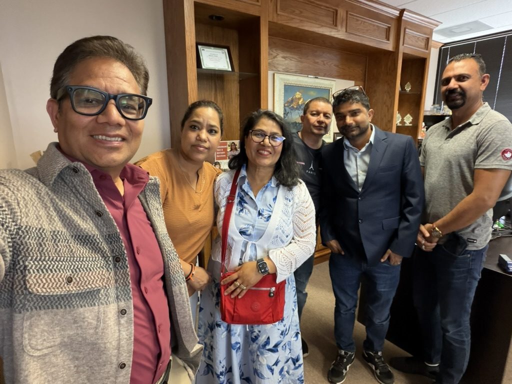 With friends from the community