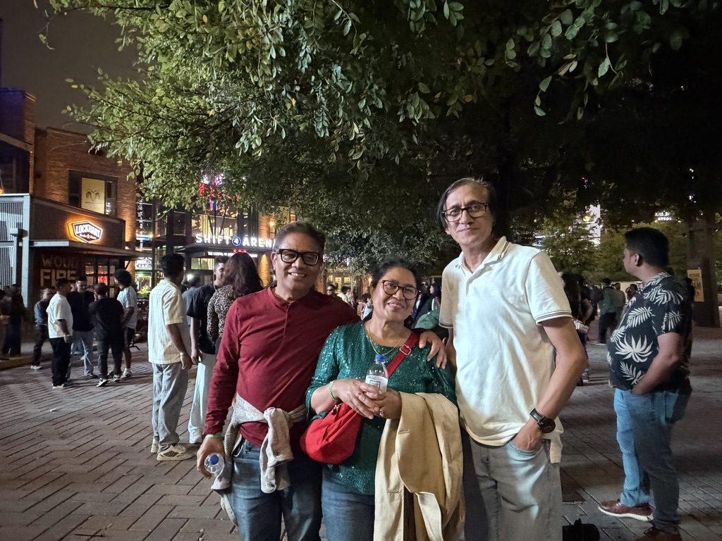 With friends from the community