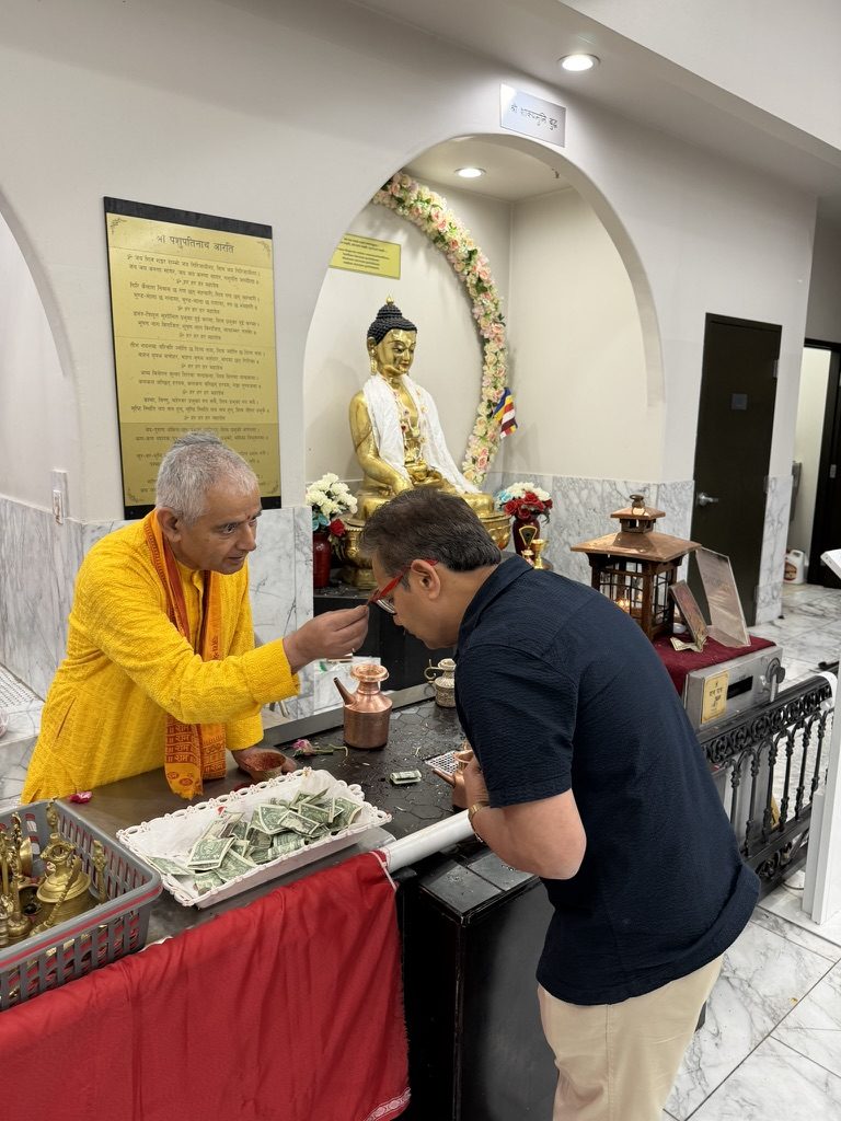 At a community temple