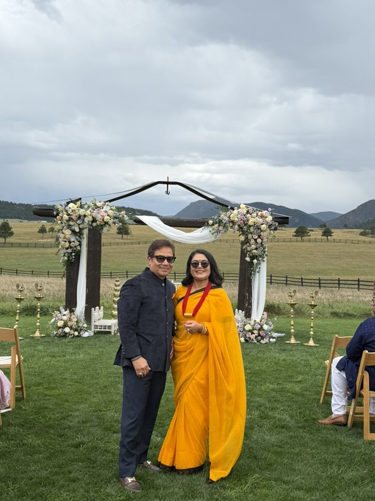 Manoj & Ramita at a wedding celebration